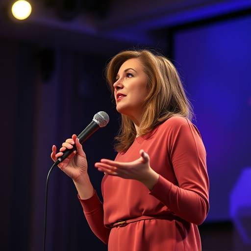 Isabel Fernández impartiendo una sesión de oratoria