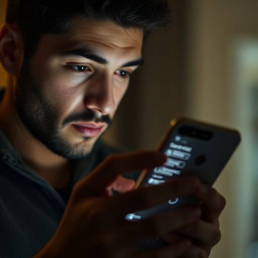 Persona revisando la configuración de privacidad en su dispositivo